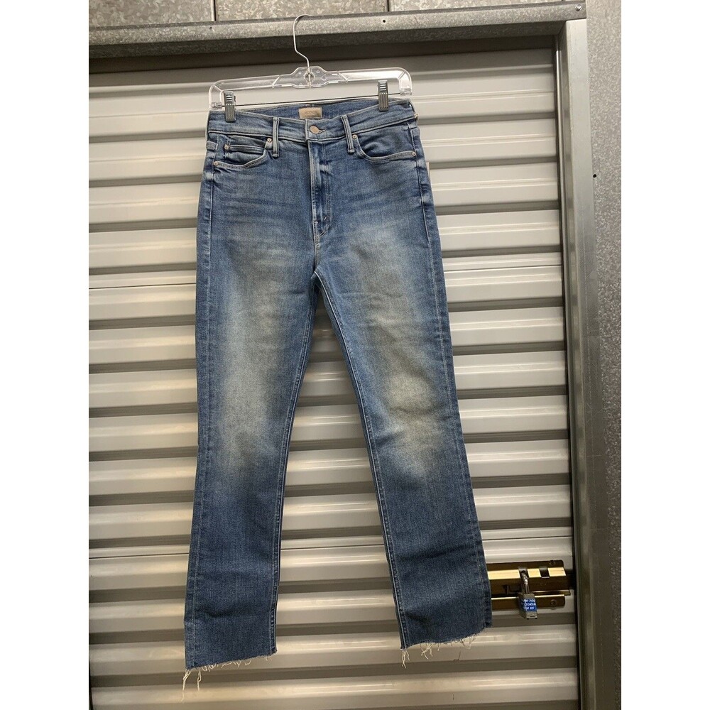 NWT MOTHER THE MID RISE DAZZLER ANKLE FRAY Riding The Cliffside 28x27